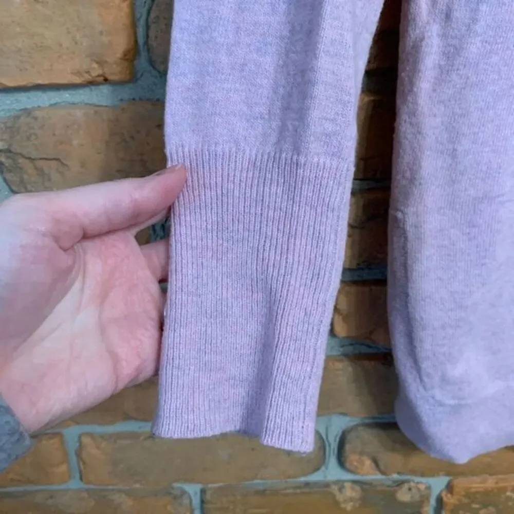 J.Crew Womens XS Sweater Lavender Pink Cotton Wool Blend Crewneck Tunic Side‎